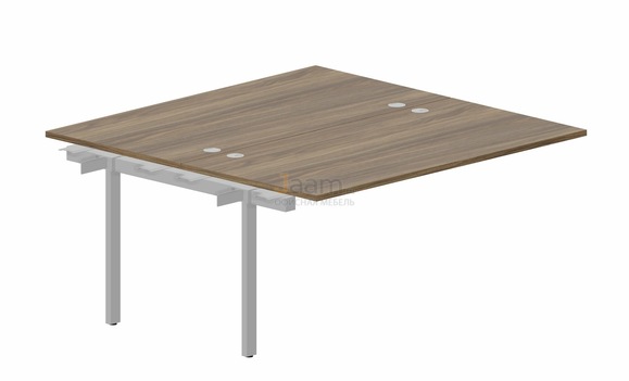 Мебель для персонала Составной стол на 2 рабочих места PEN2TPG168 - (4 громмета) приставной элемент