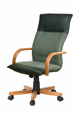 Кресло Берлин/П Кожа стандартная/база дерево