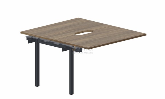 Мебель для персонала Составной стол на 2 рабочих места PEN2TPV127 - (2 эргономичных выреза) приставной элемент