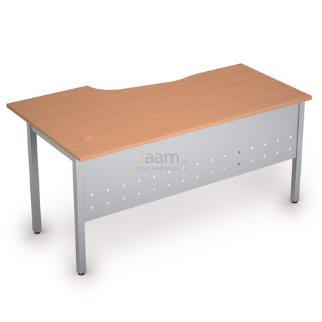 Мебель для персонала Стол криволинейный на металлических опорах правый 2МК.121