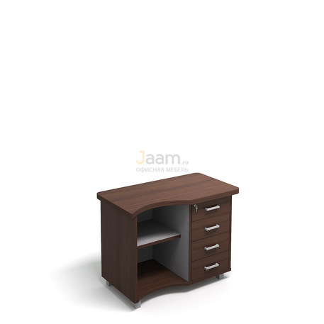 Кабинет руководителя Офисная тумба 4-х секционная приставная с открытыми полками 206 прав./лев.