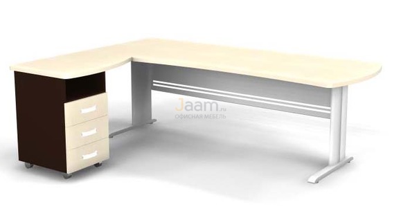 Мебель для персонала Угловое рабочее место на L-обр. каркасе левое B193/1