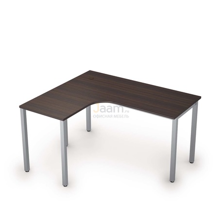 Мебель для персонала Стол криволинейный на металлических опорах левый 2М.130