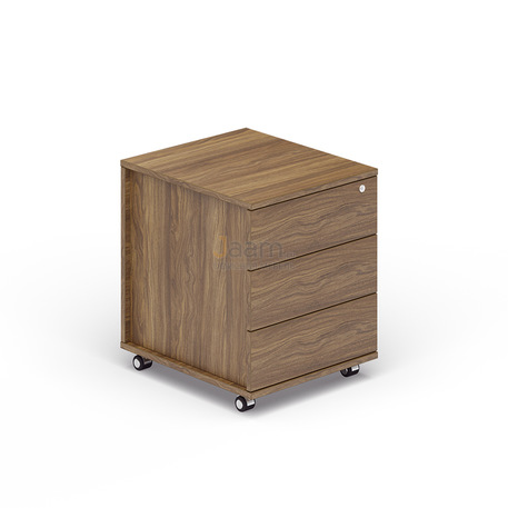 Мебель для персонала Офисная тумба мобильная 3 ящика (без ручек) UMP3B