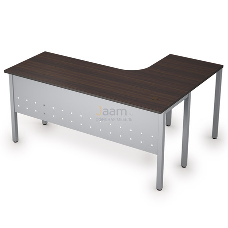 Мебель для персонала Стол криволинейный на металлических опорах левый 2МК.132