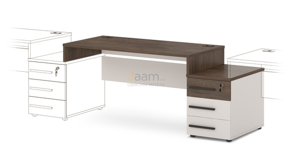 Мебель для персонала Стол промежуточный с опорной тумбой T-28