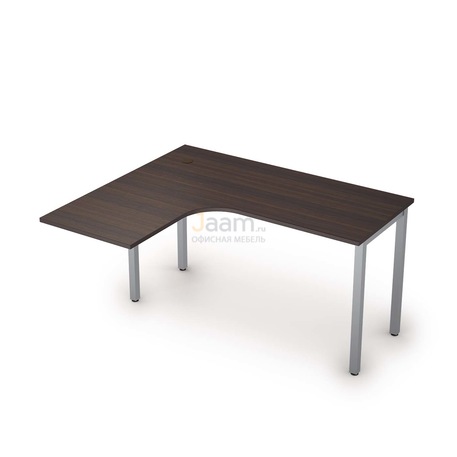 Мебель для персонала Стол криволинейный на металлических опорах левый 2М.130