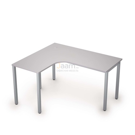 Мебель для персонала Стол криволинейный на металлических опорах левый 2М.130