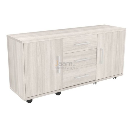 Кабинет руководителя Офисная тумба стационарная для оргтехники, 3 ящика (верхний замок), две двери 19201