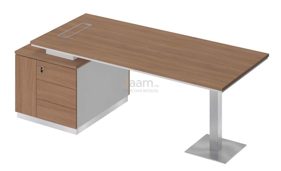Кабинет руководителя Стол на опорной тумбе левый СИ 106л