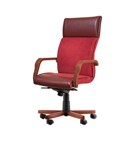 Кресло Лондон/П комб. Кожа нестандартная/база дерево