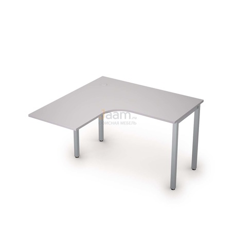 Мебель для персонала Стол криволинейный на металлических опорах левый 2М.128