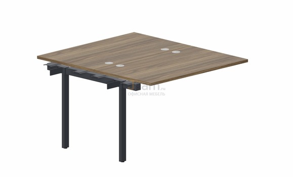 Мебель для персонала Составной стол на 2 рабочих места PEN2TPG127 - (4 громмета) приставной элемент