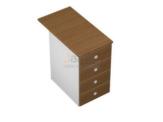 Мебель для персонала Тумба приставная 4-ящичная с крышкой и центральным замком КВ 224