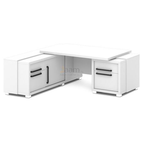 Кабинет руководителя Стол руководителя с греденцией и тумбой L-113пр/л