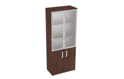 Мебель для персонала Шкаф со стеклом в профиле МДФ S-676