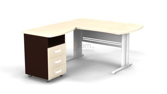 Мебель для персонала Угловое рабочее место на L-обр. каркасе левое B175/1