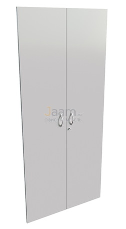 Мебель для персонала Двери деревянные высокие с замком, ручка скоба 11552