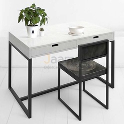 Мебель для персонала Стол рабочий METALFRAME с ящиком МИКРОЦЕМЕНТ