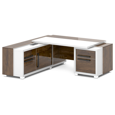 Кабинет руководителя Стол с тумбой и греденцией L-13пр/л