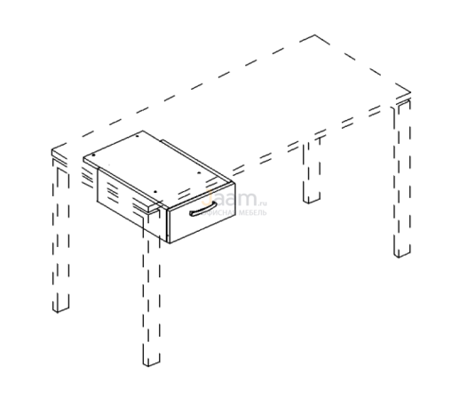 Мебель для персонала Тумба подвесная 1-ящичная (для стола 60) 215 БП