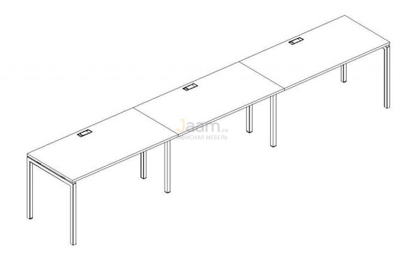Мебель для персонала Рабочая станция на металлокаркасе DUE Б2 013-3 БП