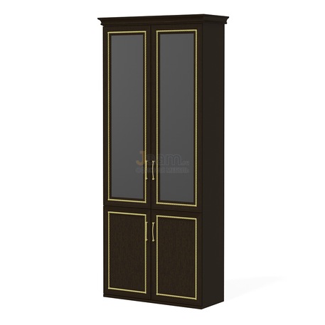 Кабинет руководителя Офисный шкаф комбинированный с карнизами в комплекте ПК-ВРН-КОМП№43