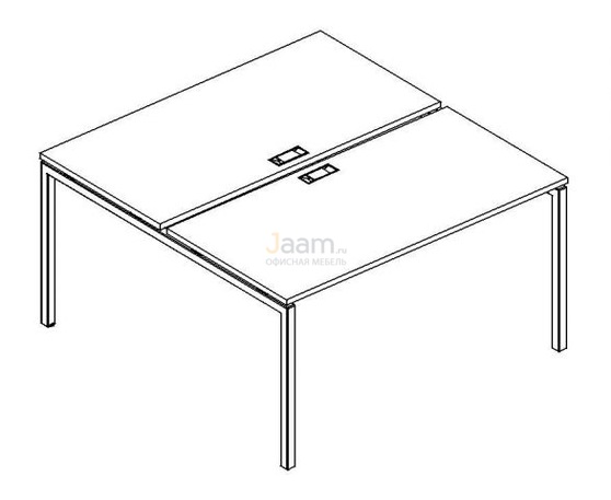 Мебель для персонала Рабочая станция на металлокаркасе DUE Б2 174 БП