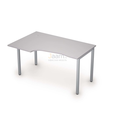 Мебель для персонала Стол криволинейный на металлических опорах левый 2М.122