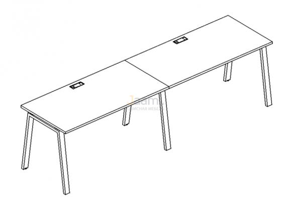 Мебель для персонала Рабочая станция на металлокаркасе TRE Б3 015-2 БП