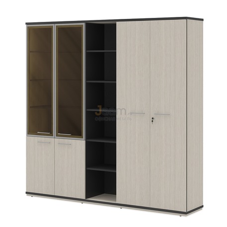 Кабинет руководителя Гардероб комбинированный глубокий ПК-СЕ-ШГ3С220Х225К1Г1ДС/Г