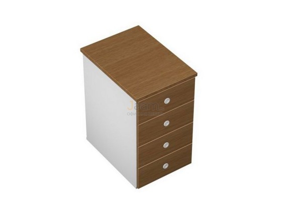 Мебель для персонала Тумба приставная 4-ящичная с крышкой и замком КВ 212