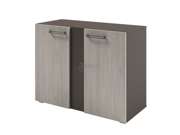 Мебель для персонала Стеллаж с планкой низкий с дверьми D-75