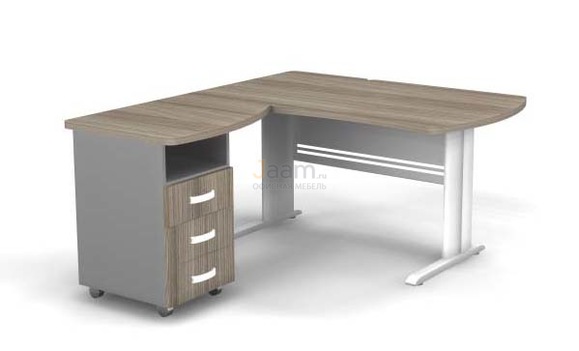 Мебель для персонала Угловое рабочее место на L-обр. каркасе левое B175/1