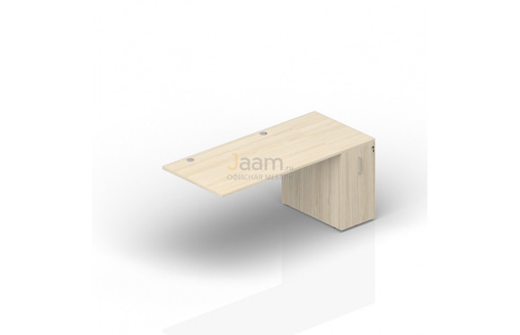 Мебель для персонала Стол с приставным шкафом Tower (2 громмета) ETPG148T072