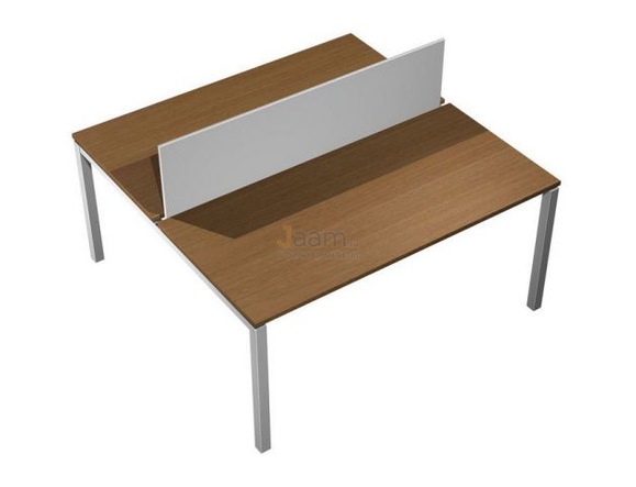 Мебель для персонала Рабочая станция с настольным экраном ДСП (белый премиум) КВ 0132