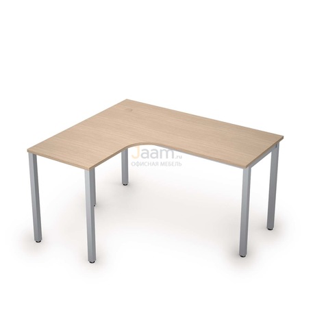 Мебель для персонала Стол криволинейный на металлических опорах левый 2М.130