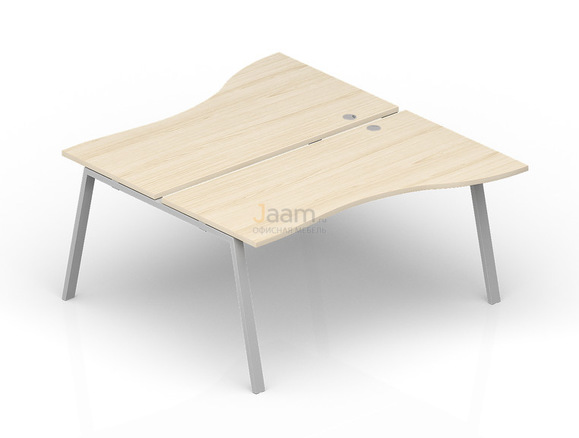 Мебель для персонала Составной стол на 2 рабочих места (2 громмета) AR2TG169