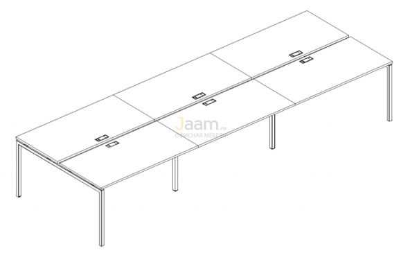 Мебель для персонала Рабочая станция на металлокаркасе DUE Б2 178-3 БП