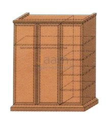 Мебель для гостиниц Офисный шкаф для одежды 3-створчатый с антрессолью, полками и штангой для вешалок РЕ 120 БТ