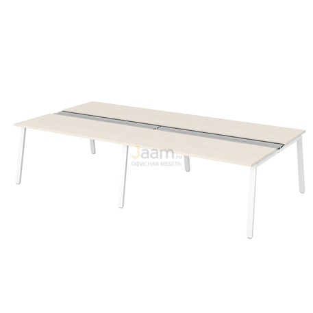 Мебель для персонала Рабочая станция на металлокаркасе с щетками ПК-ТНП-СР320Х160Н4/МКА/БЭ/КК