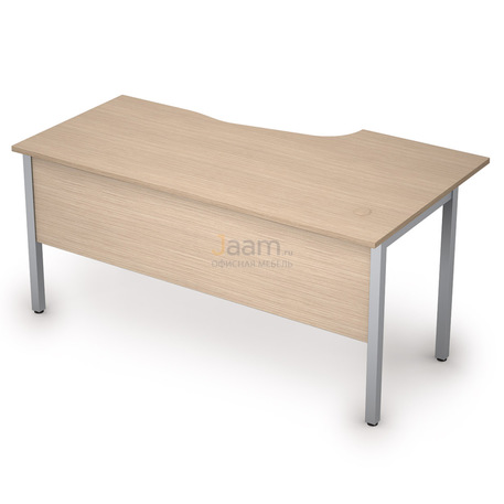 Мебель для персонала Стол криволинейный на металлических опорах левый 2МД.120