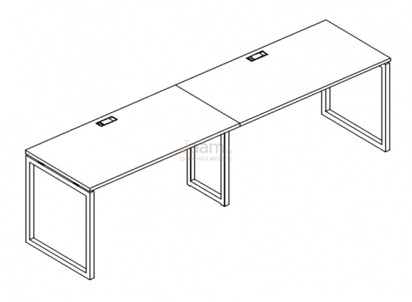 Мебель для персонала Рабочая станция на металлокаркасе QUATTRO Б4 025-2 БП