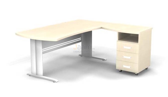 Мебель для персонала Угловое рабочее место на L-обр. каркасе правое B178/1