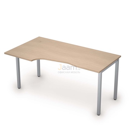 Мебель для персонала Стол криволинейный на металлических опорах левый 2М.120