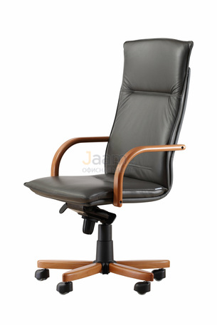 Кресло Берлин/П Кожа нестандартная/база дерево