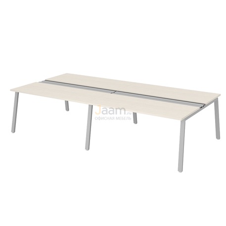 Мебель для персонала Рабочая станция на металлокаркасе с щетками ПК-ТНП-СР320Х160Н4/МКА/БЭ/КК