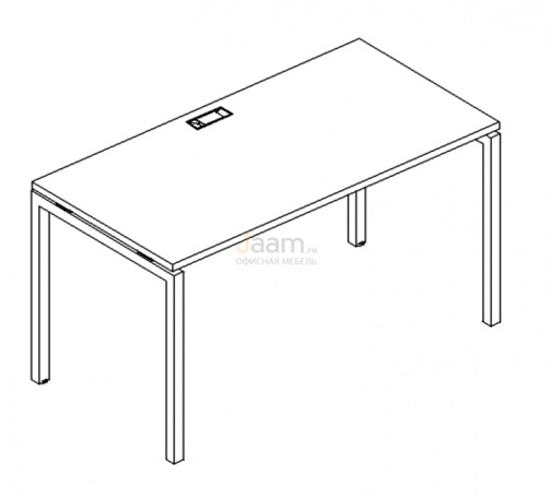Мебель для персонала Стол письменный на металлокаркасе DUE Б2 011 БП