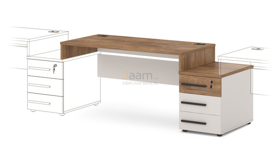 Мебель для персонала Стол промежуточный с опорной тумбой T-28