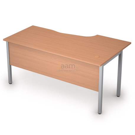 Мебель для персонала Стол криволинейный на металлических опорах левый 2МД.120